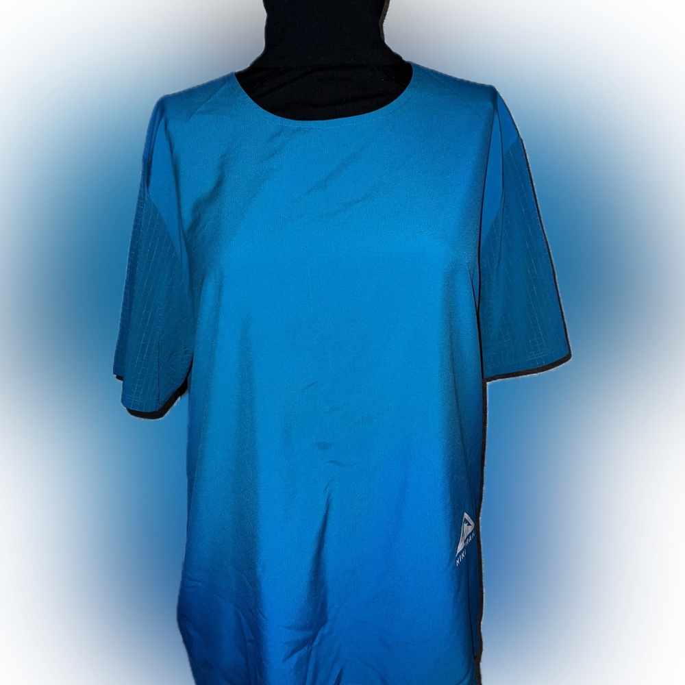 Nike Rise 365 Trial Men Running Top Shirt Reflective Teal CZ9050 367 Large